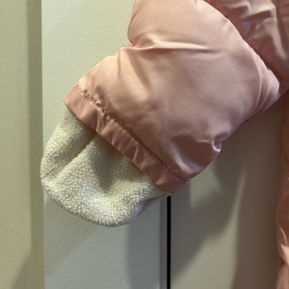 Old Navy Pink and White Snowsuit with Built in Mittens - Picture 5 of 6